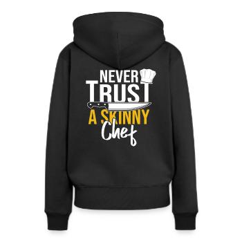 Chefkoch Koch Sternekoch Köchin - Frauen Premium Bio Hoodie - Schwarz - Hinten - Julia (174cm)