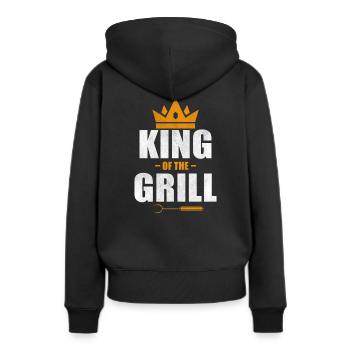 Barbecue King Barbecue Grill Master Saison Barbecue - Sweat à capuche Premium bio Femme - noir - Dos - Julia (174cm)