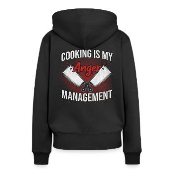 Chef star chef chef - Sweat à capuche Premium bio Femme - noir - Dos - Julia (174cm)