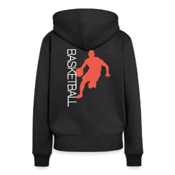 Basketballer Basketballmannschaft Basketball - Frauen Premium Bio Hoodie - Schwarz - Hinten - Julia (174cm)