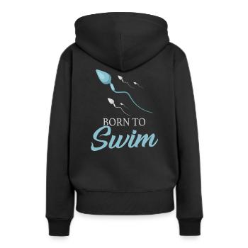 Nageurs nageurs - Sweat à capuche Premium bio Femme - noir - Dos - Julia (174cm)