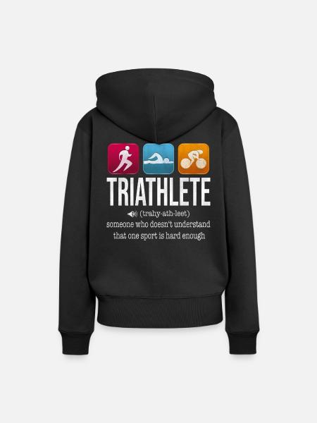 Triathlet - Frauen Premium Bio Hoodie - Schwarz