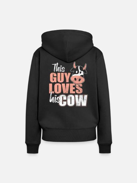 Kuh Kühe - Frauen Premium Bio Hoodie - Schwarz