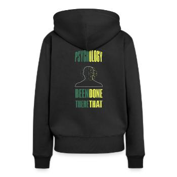 Psychologe - Frauen Premium Bio Hoodie - Schwarz - Hinten - Julia (174cm)