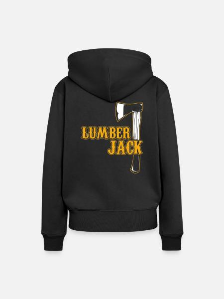 Holzfäller - Dame Premium hoodie, økologisk bomuld - sort