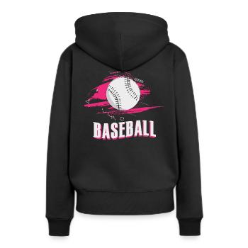 Batte de baseball - Sweat à capuche Premium bio Femme - noir - Dos - Julia (174cm)