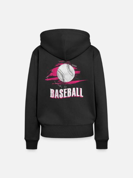 Baseball Baseball-Spieler Baseballschläger - Frauen Premium Bio Hoodie - Schwarz