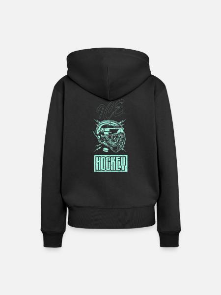 Eishockey - Frauen Premium Bio Hoodie - Schwarz