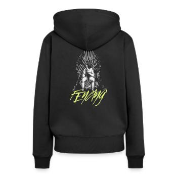 Escrime escrime - Sweat à capuche Premium bio Femme - noir - Dos - Julia (174cm)