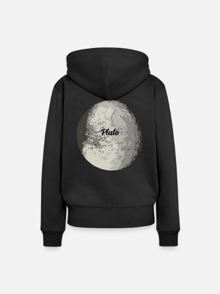 Pluto - Frauen Premium Bio Hoodie - Schwarz