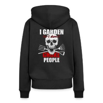 Jardinier jardinage jardinage jardinage - Sweat à capuche Premium bio Femme - noir - Dos - Julia (174cm)