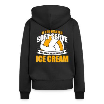 Volleyballer Volleyball - Frauen Premium Bio Hoodie - Schwarz - Hinten - Julia (174cm)