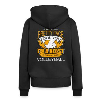 Volleyballer Volleyball Volleyball team Volleyball - Frauen Premium Bio Hoodie - Schwarz - Hinten - Julia (174cm)