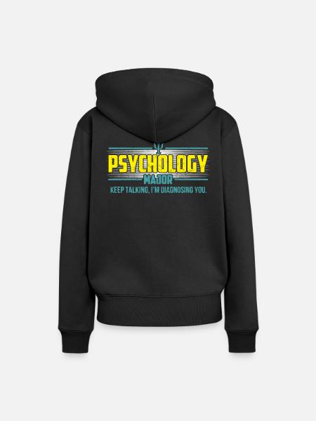 Psychologie - Frauen Premium Bio Hoodie - Schwarz