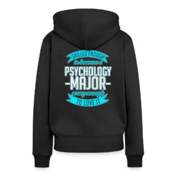 Psychologe - Frauen Premium Bio Hoodie - Schwarz - Hinten - Julia (174cm)