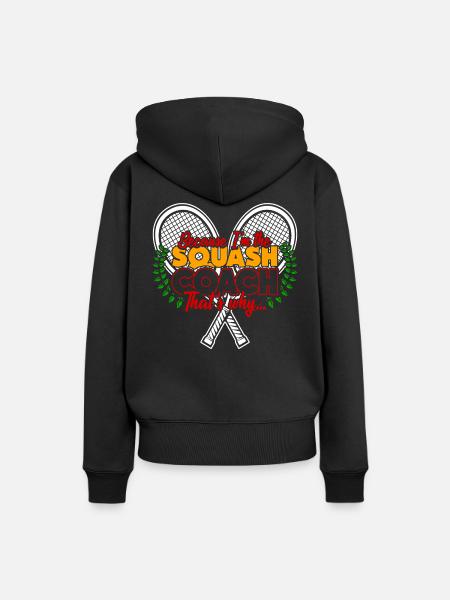 Squash - Frauen Premium Bio Hoodie - Schwarz