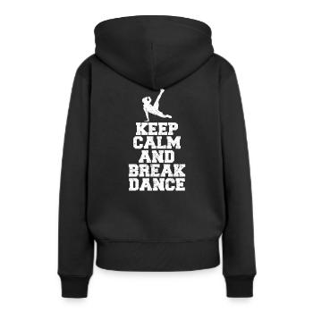 Bboy Breakdance Breakdancing Tänzer - Frauen Premium Bio Hoodie - Schwarz - Hinten - Julia (174cm)