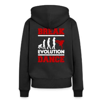Breakdancing Evolution Breakdance BBoy Tänzer - Frauen Premium Bio Hoodie - Schwarz - Hinten - Julia (174cm)