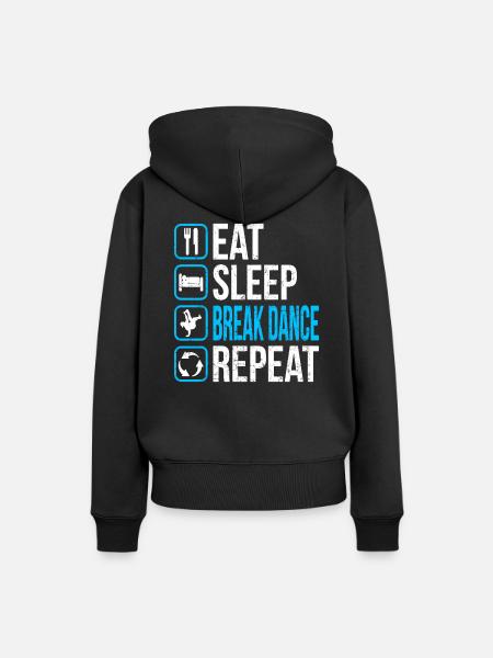 BBoy - Frauen Premium Bio Hoodie - Schwarz