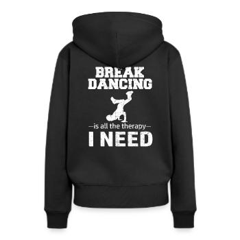Breakdancing BBoy Breakdance Tänzer - Frauen Premium Bio Hoodie - Schwarz - Hinten - Julia (174cm)