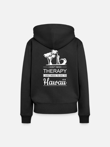 Hawaii - Frauen Premium Bio Hoodie - Schwarz