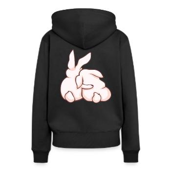 Hase Kaninchen Niedlichen Tiere - Frauen Premium Bio Hoodie - Schwarz - Hinten - Julia (174cm)