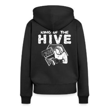 Abeille Abeille Abeille Abeille - Sweat à capuche Premium bio Femme - noir - Dos - Julia (174cm)