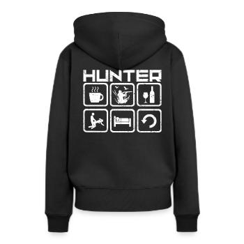 Chasse chasseurs chasse chasse au cerf - Sweat à capuche Premium bio Femme - noir - Dos - Julia (174cm)