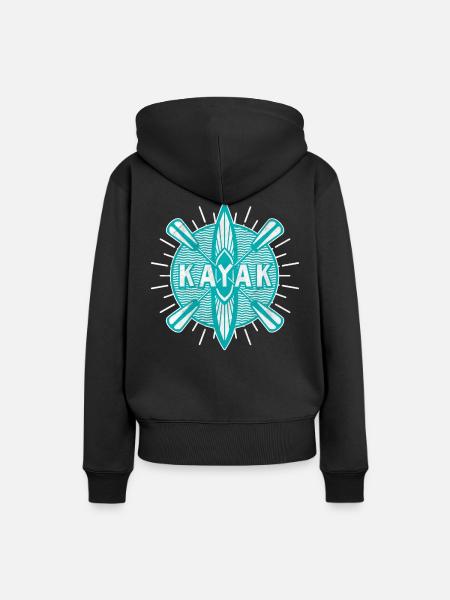Kayak - Frauen Premium Bio Hoodie - Schwarz