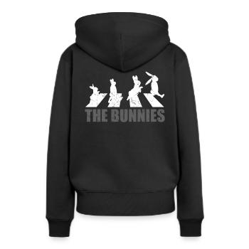 Hase Kaninchen - Frauen Premium Bio Hoodie - Schwarz - Hinten - Julia (174cm)