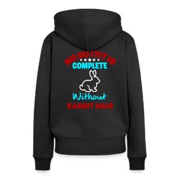 Lapin lapin - Sweat à capuche Premium bio Femme - noir - Dos - Julia (174cm)