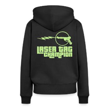 Laser tag laser laser soldat tir hobby - Sweat à capuche Premium bio Femme - noir - Dos - Julia (174cm)