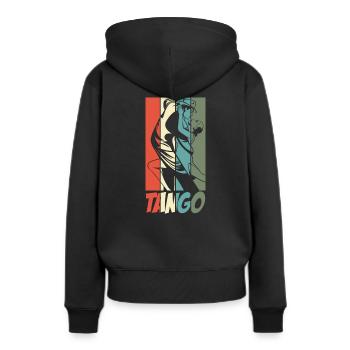École de danse couple danse danseuse - Sweat à capuche Premium bio Femme - noir - Dos - Julia (174cm)