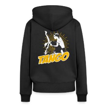 Tango danse couple danse classe école danse école - Sweat à capuche Premium bio Femme - noir - Dos - Julia (174cm)