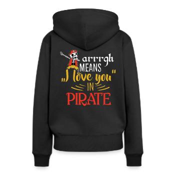 Napper un pirate pirate tête de pirate tête de pirate - Sweat à capuche Premium bio Femme - noir - Dos - Julia (174cm)