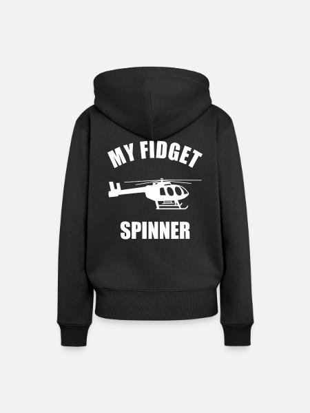 Helikopter Pilot Lustige - Frauen Premium Bio Hoodie - Schwarz