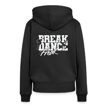Breakdance Freak - Sweat à capuche Premium bio Femme - noir - Dos - Julia (174cm)