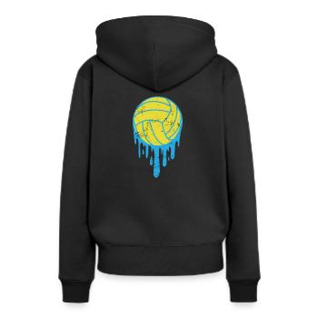 Water Polo Hobby Ball Sports Piscine aquatique - Sweat à capuche Premium bio Femme - noir - Dos - Julia (174cm)