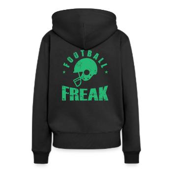 Football Freak America Sport Touchdown - Sweat à capuche Premium bio Femme - noir - Dos - Julia (174cm)