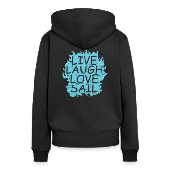Rire en direct Love Sail Sailing Boat Sport - Sweat à capuche Premium bio Femme - noir - Dos - Julia (174cm)