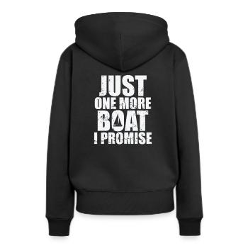 Juste un bateau de plus que je promets voilier - Sweat à capuche Premium bio Femme - noir - Dos - Julia (174cm)