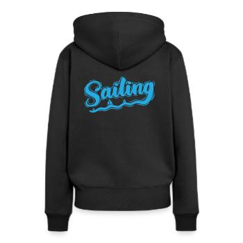 Voilier Voilier Sport Sports nautiques - Sweat à capuche Premium bio Femme - noir - Dos - Julia (174cm)