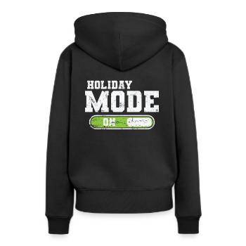 Mode vacances sur Vacances Loisirs Vacances - Sweat à capuche Premium bio Femme - noir - Dos - Julia (174cm)