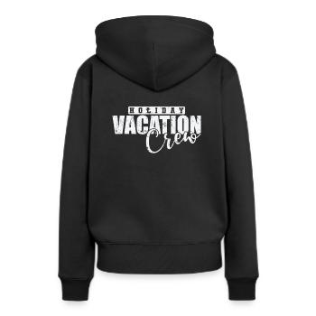 Vacances Vacances Équipage Vacances Loisirs - Sweat à capuche Premium bio Femme - noir - Dos - Julia (174cm)