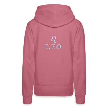 Zodiac sign Leo Constellation - Women’s Premium Organic Hoodie - mauve - Back - Isabella (175cm)