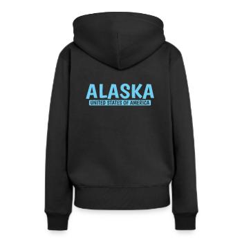 Alaska États-Unis d’Amérique États-Unis - Sweat à capuche Premium bio Femme - noir - Dos - Julia (174cm)