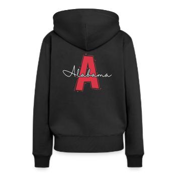 Alabama State États-Unis Amérique - Sweat à capuche Premium bio Femme - noir - Dos - Julia (174cm)