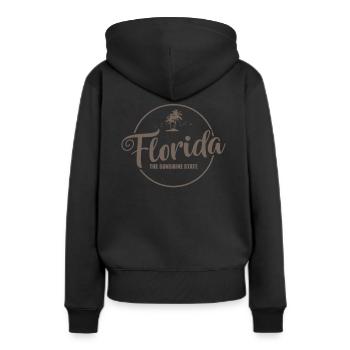Florida the Sunshine State USA Amerika - Frauen Premium Bio Hoodie - Schwarz - Hinten - Julia (174cm)