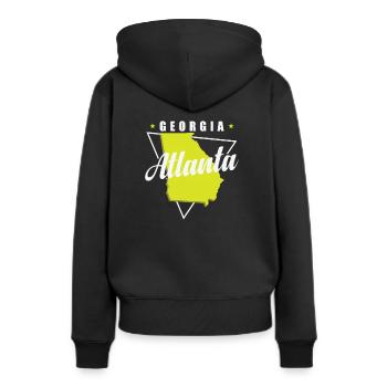 Géorgie Atlanta États-Unis Amérique État - Sweat à capuche Premium bio Femme - noir - Dos - Julia (174cm)