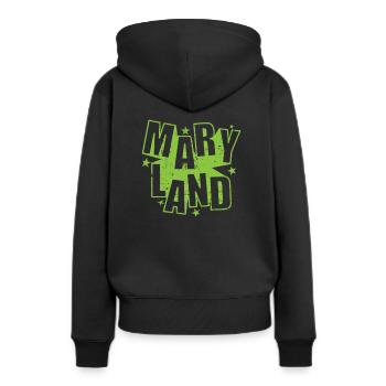 Maryland États-Unis Amérique État - Sweat à capuche Premium bio Femme - noir - Dos - Julia (174cm)